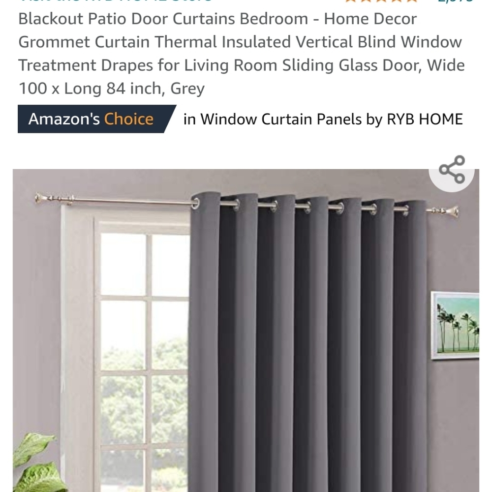 Grey blackout curtains